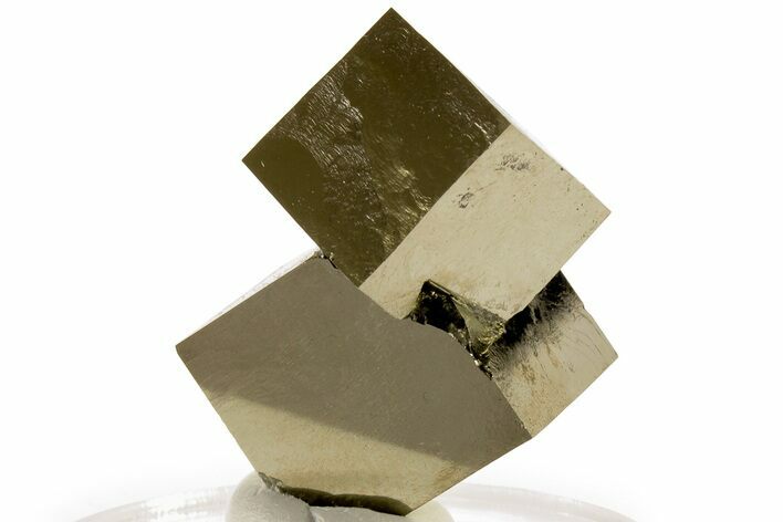 Shiny, Natural Pyrite Cube Cluster - Navajun, Spain #307113